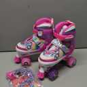 SULIFEEL Rainbow Unicorn 4 Size Adjustable Roller Skates for Girls Boys for Kids Ages 3-5 5-8 6-12 Children Skates Indoor Outdoor (Medium - Big Kid)