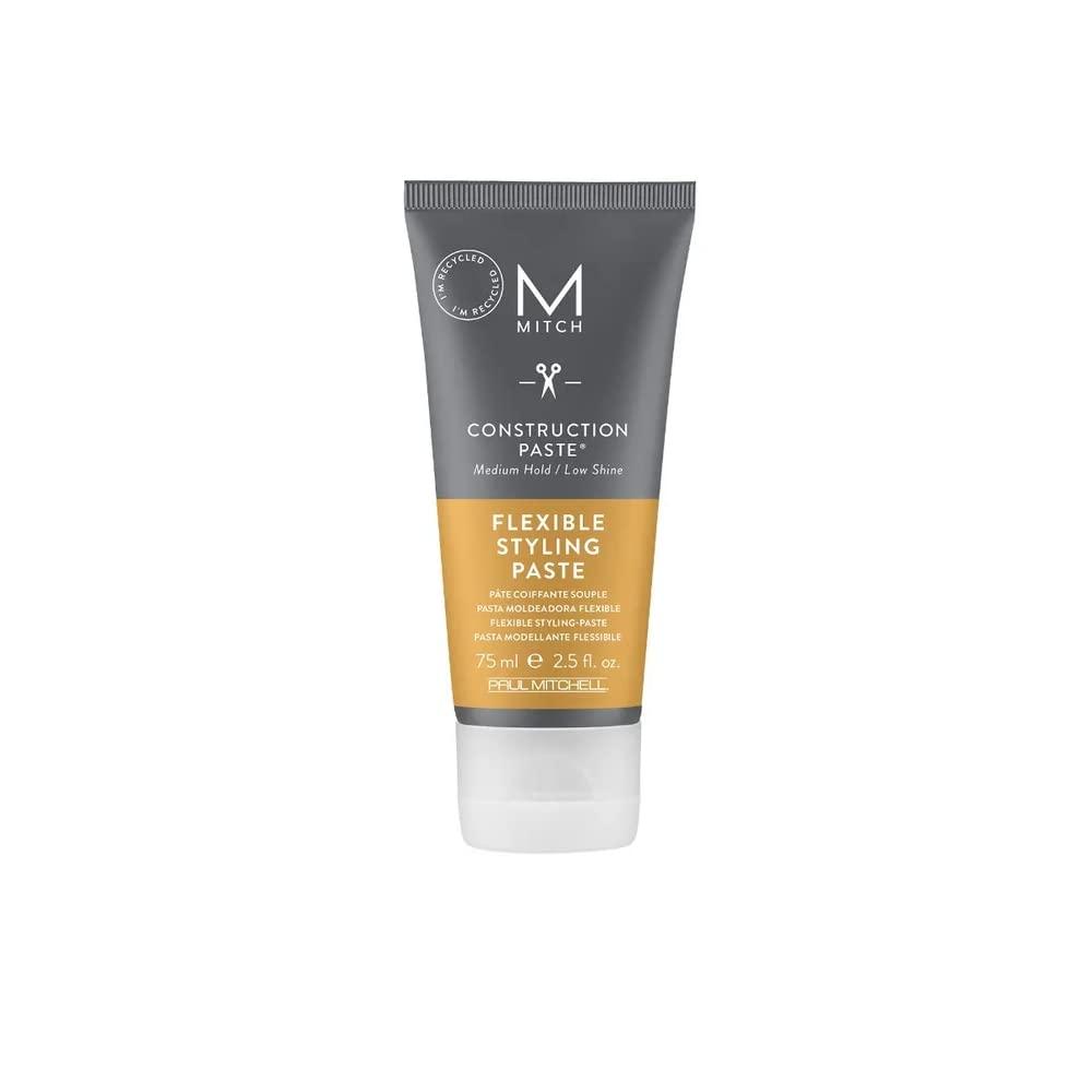 MITCH by Paul Mitchell Construction Paste for Men, Medium Hold, Low Shine, For All Hair Types + Short to Medium Hair, 2.5 fl. oz.