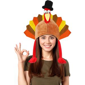 Thanksgiving Turkey Hats Turkey Cap for Men WomenThanksgiving Night Event Dress-up Cosplay Costume Accessories