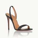 LEHOOR Women Slingback Stiletto Heels Dress Sandals Backless Strappy Heeled Sandal Open Round Toe Formal Sandals 4 Inch High Heel Elastic Ankle Strap Classy Evening Sandals for Wedding Party, Size 5.5M