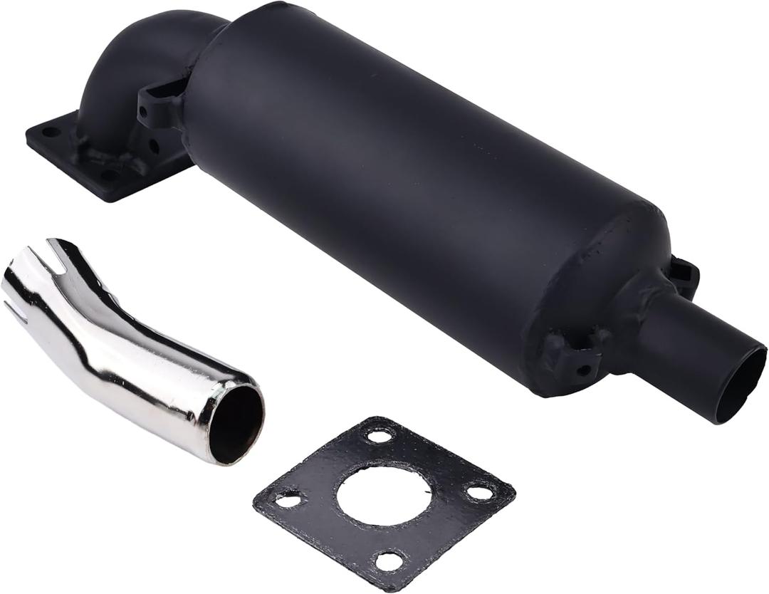 DVPARTS Muffler 15262-12110 and pipe 66711-54110 W/Gasket Compatible With Kubota B4200D B5100E B5100D Cub Cadet 782D 882 1512 1572 1772 1782 2182