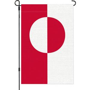 3 x Greenland Burlap Garden Flag,Double Sided 12X18 Inch, Flag Only, for Yard Garden Outdoor Home Decor (Flagpole Not Included)