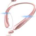 Bluetooth 5.3 Neckband Bluetooth Headphones, Retractable Headphone with Fast Pairing & IPX5 Waterproof, Retractable Design for Travel and Daily Use
