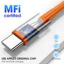 FEEL2NICE for iPhone 17 Pro Max Orange USB C to USB C Cable, 3-Pack 6FT 60W Fast Charging Type-C to Type-C Cords Compatible with iPhone 17/16 Pro/Pro Max, iPad Pro/Air, MacBook Air/Pro, iPhone 17 Air