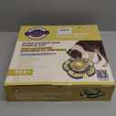 KADTC Dog Puzzle Toy, 3 Levels of Step-by-Step Challenge, Spin to Release Treat Dispenser, Slow Feeder & Mental Stimulation Enrichment Toy for Small Medium Large Dogs (Sunflower Blue)