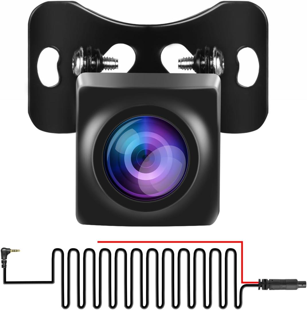 Backup Camera Rear View Camera for 7 in/9in/10.26in Portable Radio Carplay Screen for Car,Podofo HD Waterproof Rear Camera for Android Auto Screen Portable Car Stereo with 15m/49ft Extension Cable