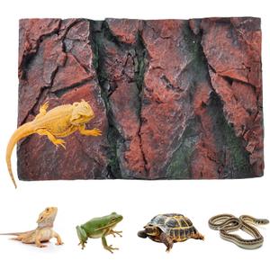 3D Tank Background Board, Reptile Wall Backdrop Aquarium Rock Terrarium Cork Background Board Décor Backgrounds Amphibian Habitat Decoration for Lizards Leopard Gecko Bearded Dragons Turtle