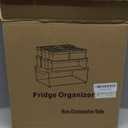 10 Pack Refrigerator Pantry Organizer Bins, Stackable Fridge Organizer Bins with Lids, Clear Plastic Food Storage Bins for Kitchen, Countertops, Cabinets, Fridge, Drinks, Fruits, Vegetable, Cereals