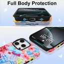 Gukalong Magnetic Case for iPhone 16 Pro Max 6.9 Inch Ocean Collage Coral Reefs Jellyfish Summer Aesthetic Phone Cover Dual Layers Heavy Duty Shockproof Protective Anti-Scratch Case for Women Men
