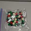 3 Pieces Christmas Felt Balls Garland Wool Pom Pom Garland Banner for Christmas Party Holiday Decoration (Red, White, Green, Lake Green, Dark Green)