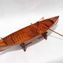 GIA NHIEN CO., LTD Wooden Model Boat, Adirondack GUIDEBOAT, Assembled, Wood color, 60x16x11 (cm), Classic, Adult, Non-Foldable