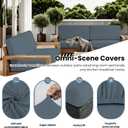 4Pcs Outdoor Cushion Covers Stretch Patio Cushion Covers Sofa Cushion Cover | Cushion Covers for Outdoor Furniture Replacement Washable Furniture Protector With Elastic Bottom Fits 20-27" (Midnight Blue)