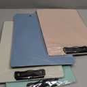 4 Pack Colored Clip Boards,Plastic Clipboards with Low Profile Metal Clip,Hangable Clipboard,Low Profile Clip Board 12.5 x 9 Inch Standard Letter Size