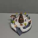 Christmas Village Ice Skating Rink Animated Decorations, Lighted Musical Winter Snow Village Building Figurine with Christmas Tree and Skaters, LED Light Up Holiday Indoor Town Decor