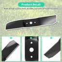 759-3939 Mower Blades for 44" Deck, 742-3036 Lawn Mower Blades Compatible with Cub Cad et GT2186 GT2544 208 209, Replaces 759-3929, 325-442, 01008616, 02005020, 10636, 3 Pack