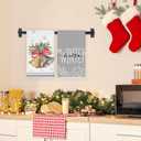 3 x 2PCs Kitchen Towels for Merry Christmas Party Decorations, Grey Christmas Dish Towels Seasonal Winter Xmas Supplies for Home Drying Dishcloth Hand Towels 18x26 Inch