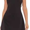 RIHOAS Women's Satin Mini Dress Cowl Neck Backless Mini Dress,Backless Sleeveless A-Line Party Cocktail Dress, Medium