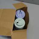 Elk and Friends 14oz Stainless Steel Kids + Toddler Drinking Cups | The Original Mason Jar with Sleeves + Lids | Silicone Straws | Smoothies | Storage Jar | Spill Resistant | Dishwasher Safe | 2 Pack (Misty Blue/Sage)