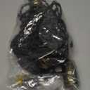 Vintage Pendant Light Kit Cord with Dimming Switch and Triple E26/E27 Industrial Light Socket Lamp Holder 25FT Twisted Black Cloth Bulb Cord Plug in Hanging Light Fixture