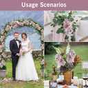Ttranewsoo Fake Hydrangea Silk Flowers with Stems,Faux Hydrangea Artificial Flowers Purple for Home Wedding,Dried Hydrangea Artificial Flowers Bouquet Vase Decor 24"Light Purple 8pcs No Vase
