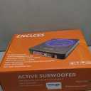 2025 Upgraded 10" 1200W Slim Under Seat Powered Car Subwoofer, Car/Truck Sub Built in Amplifier for Outstanding Heat Dissipation, Powerful bass and Blue LED (Blue Light)