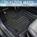 Mixsuper Santa Cruz Floor mats-Floor mat for Hyundai Santa Cruz 2022-2026,All Weather TPE Rubber Floor Liners Protection for Santa Cruz Accessories,2 Row Anti-Slip Car Mats, Black