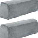 uxcell 2 Pcs Sofa Armrest Covers Stretch Couch Armrest Cover for Chairs Sofas Couch Arm, Scratch-Resistant Sofa Arm Cover, Dark Gray