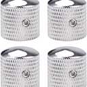 XIYANGJUAN 4Pcs Metal Guitar Knobs Chrome Volume Tone Control Knob Silver Dome Knobs with Allen Keys for Fender Telecaster Gibson Les Paul Electric Guitar Bass Accessories(Chrome)