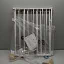 Babelio Baby Gate for Stairs, Kitchen & Doorways, 26-43" W 28" H No Bottom Bar| Easy Installation| One-Handed Operation| Auto-Close| Hardware Mount (Drill Needed) Safety Dog/Pet Gate Indoor (White)