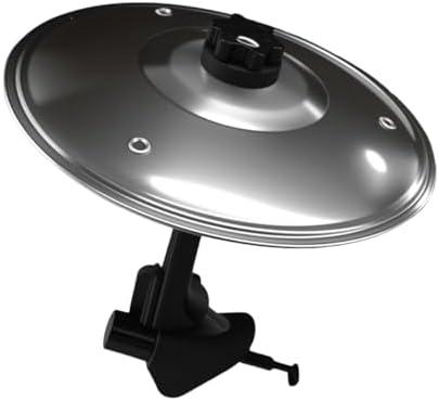 Tuxihapp Car Cymbal for Air Vent - Clip-On Mini Drum Crash Cymbal Car Symbol Drum Air Vent for Music Lovers & Drummers - Vehicle Dashboard Decoration Funny Presents (Silver)