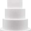 Crafare 5 Tier Round Foam Cake Dummy Decorating 4 6 8 10 12 Supplies for Wedding Baby Shower Birthday Party Cake Decoration 17.7 Inches Tall