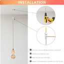 Arturesthome 16.4FT- Pendant Light Cord Hanging Light Kit with Dimmable Switch Vintage Lamp Cord with Twisted Nylon Lights Socket E26 E27 for Farmhouse Lamp Cable DIY