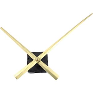 High Torque Long Shaft Clock Gold Mechanism Kit Quartz DIY Wall Clock Movement Mechanism Metal Clock Needle Kit 312 mm/ 12.3 Inch Long Spade Hands