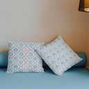 Pink and Blue Grandmillennial Throw Pillow Covers 18x18 Inch, Pink and Blue Grandmillennial Home Decor