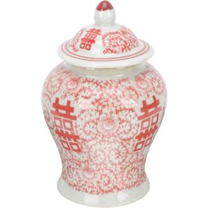 Porcelain Ginger Jar Chinoiserie Vase Vintage Chinese Tea Canister Loose Tea Leaf Container Home Decor Chinese Xi Pattern M