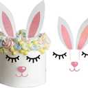 Bunny Ears Cake Topper Easter Cake Topper for Easter Theme Spring Party Decor Baby Shower Dessert Supplies,2 Pack