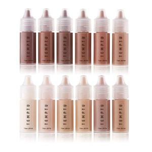 TEMPTU S/B Silicone-Based Airbrush Foundation: Professional Long-Wear Liquid Makeup, Sheer To Full Coverage For A Hydrated, Healthy-Looking Glow & Luminous, Dewy Finish On All Skin Types, 12 Bottles: Starter Set, 0.25 Fl Oz