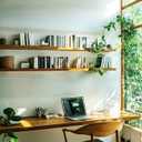 ROGMARS 48 Inches Long Walnut Floating Shelves,Rustic Solid Wood Farmhouse Wall Shelves with Invisible Brackets for Bathroom, Living Room, Bedroom, Kitchen Set of 2