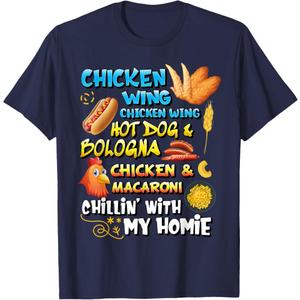 Chicken Wing Chicken Wing Hot Dog and Bologna Shirt Toddlers T-Shirt, L
