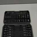 1/4 inch Drive Socket Set & Nut Driver Set 44PCS, Metric Sockets Deep&Shallow (4-15mm) with Ratchet, 6" Magnetic Nut Drivers with 1/4" Hex Shank(6-14mm), Drill Bits (PH1/PH2)