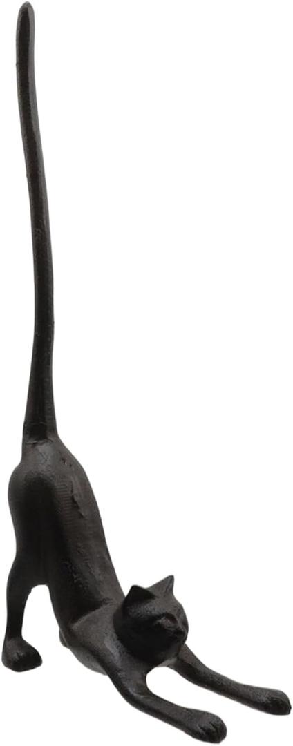 Cast Iron Toilet Tissue Holder,Cat Toilet Paper Holder Decorative Paper Stand for Bathroom or Kitchen Countertop,Cat Shape
