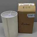 Wellmet CreamWhite 6"x 6"x10" Lampshade, No Assembly Required, Classic Modern Lamp Shade for Table Lamp, Bedside Lamp, Floor Lamp, Fabric Drum Lampshade, Spider Fitter