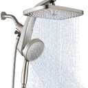 High Pressure Rain Shower Head: Upgrade Shower Heads with Handheld Spray Combo with Fixed Showerhead and 10 Sprays Handheld Shower Head, Detachable Showerheads Built-in Magnetic Docking and Power Jets