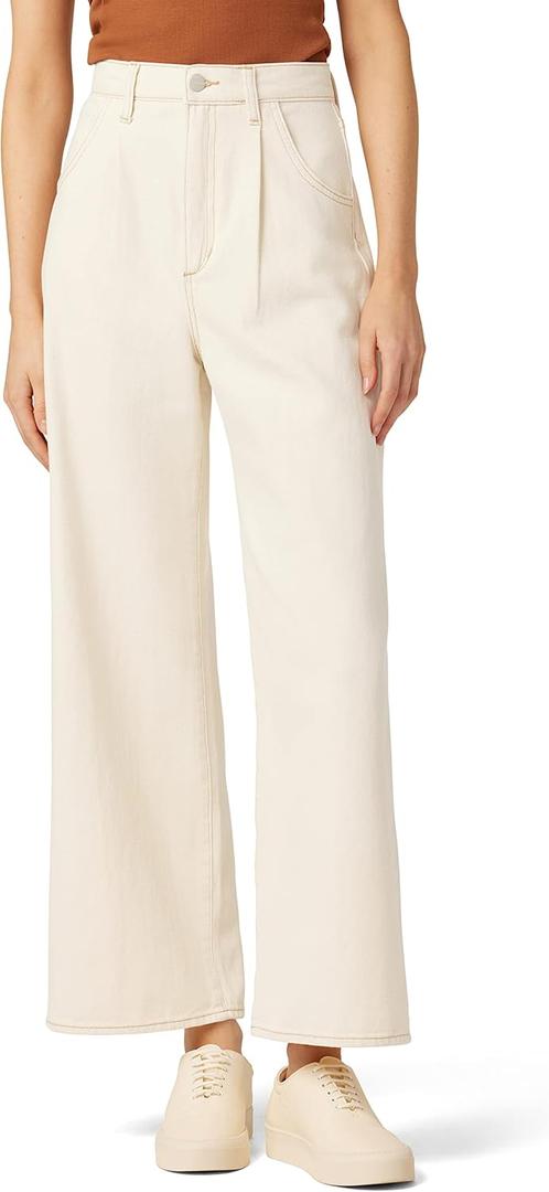 Joe's Jeans Women's The Pleated Wide Leg Ankle (33, Natural)