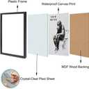 Orvannaatr Minimalist Bathroom Wall Decor, Chimp Wall Art on Toilet, Chin Rests, Fun Bathroom Animal Art, Black and White Canvas Prints Can Be Hung Directly -Frame,8"x 10"