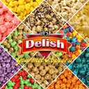 It's Delish Gourmet Caramel Apple Popcorn Mix by Its Delish, 16 OZ Jumbo Container  Caramel Corn Air Popped Sweet & Crunchy Glazed Carmel Corn Snack - Gluten Free, Vegan, Kosher, 1 Count