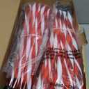 IDEAALS 24-Pack Solar Christmas Candy Cane Lights, Solar Pathway Lights Waterproof, Christmas Decorations Outdoor with 8 Modes for Party Patio Garden Lawn Yard Decor