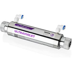 iSpring UVF11A UV Ultraviolet Light Water Filter with Smart Flow Control Switch 11W, 110V, 10-INCH