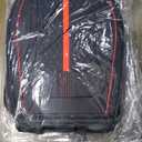 Fit RAV4 Car Seat Covers for Select Toyota RAV4 2013-2024 2025/RAV4 Hybrid - Full Coverage Leather, Waterproof & All Weather Seat Cushion Protector, Full Set, Black with Red Trim