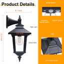 Solar Wall Lights Outdoor : Dusk to Dawn Solar Porch Ligh,3 Modes & Motion Sensor Waterproof Wall Sconce Lantern Lamp for Patio Garage Garden Barn Yard House, 2 Types of Wall Mount, 2 Pack